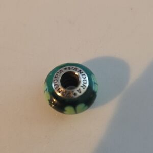 Pandora Murano Glass Shamrock Charm.